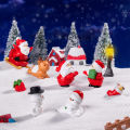 Cute Snowman Santa Claus Ornament Christmas Decoration Creative DIY Desktop Small Ornament Miniature Figurines Xmas Gifts. 