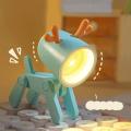 Mini Cute Pet Night Light Cartoon Dog DIY Adjustment Soft Silicone Table Lamp Kids Room Bedside Bedroom Living Room Decorative. 