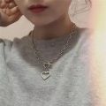 Silver Korean Jewellery Heart Choker Necklace Jewellery For Girls / Women - Korean Jewellery Necklace. 