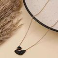 Luxuria Gold Stylish Duck Pendant Swan Chain Necklace For Women's & Girls. 