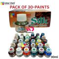Colour Chem SILK Fabric Paints for Organza & Silk | Non-Toxic, Water-Based Textile Paints Set (06/12/18/24/30 Pcs). 