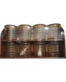 Set of 8 - Transparent Spice Jars Set With Wooden Rack For Seasoning, Salt, Sugar, Spices, Herbs & Nuts - Galaxy Wood Masala Rack. 