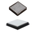 2 Pcs Ink Pad Stamp Pad for Wedding Letter Document , White & Silver. 