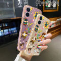 Chenyyka For Infinix Smart 4 Smart 4C Case Cartoon Crayon Shin-chan New Luxury Plating Phone Cases Square Edge Pattern Design Plated Shell Camera Lens Protection Shockproof Cover. 
