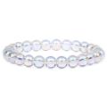 Fashion Crystal Moonstone Bracelet Flash Shining Stone 8mm Beads Bracelet For Men Women Elastic Jewelry Handmade Wristband. 