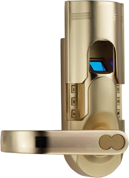 Digi Electronic Biometric Fingerprint Door Lock + Keypad Set Intersected Gold + Silver (Left Hand Door)