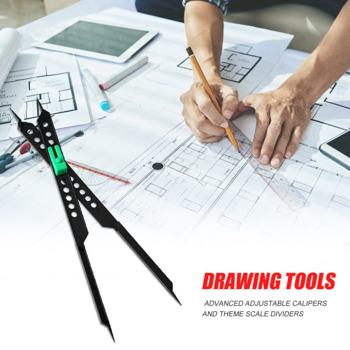 【ETOP】10 inch Art Drawing Ruler Adjustable Plastic Proportional Scale Divider