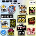 Motivation stickers Inspiration Pack of 13 Vinyl Sticker Motivation Quotes Stickers for Laptop Trackpad All Models Laptop Sticker Laminated Vinyl Printed DIY Notebook, Laptop, Bicycle, Helmet. 