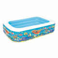 BESTWAY 54120 Inflatable  7'6" x 60" x 22" Rectangular 3-Ring  Pool for Kid & Adult Baby Bath Pool Ball Pool. 