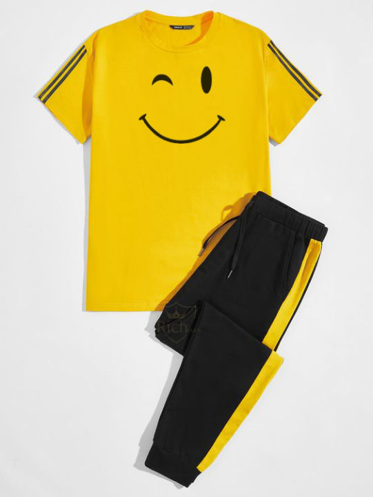 Summer Tracksuit For KidsYellow Tracksuit For Kids(T-shirt + Trouser)