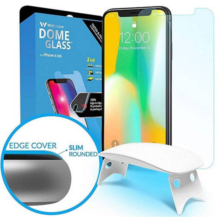 iPhone X Whitestone Dome Glass Tempered Glass Screen protector with UV