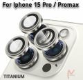 Compatible for IPhone 15 Pro/15 Pro Max Camera Lens Protector Titanium.Iphone 15 pro max metal ring camera protector. 