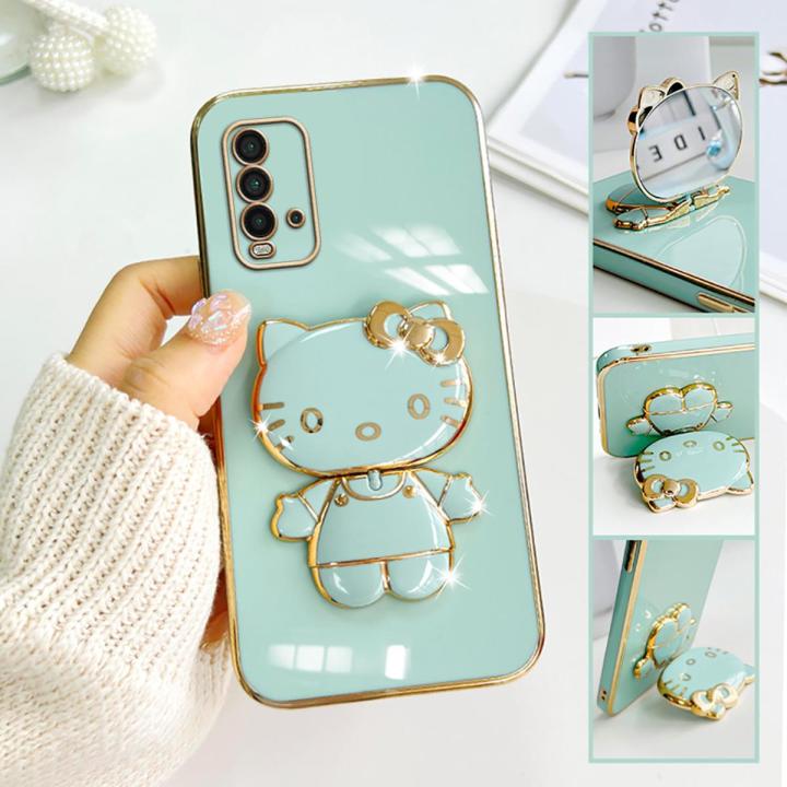 TA for Redmi Power Redmi 9T Back Cover Hello Kitty Mirror