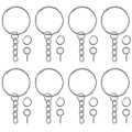 75pcs Keychain Open Jump Rings Eye Pins Jewelry Making Accessories Art Kits for DIY Epoxy Resin Key Chain Key Ring Pendants. 