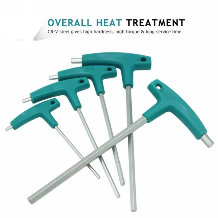 T-Handle Hex Key Dual End Allen Wrench 2mm-10mm, T-Handle Spanner Hand Tools For Bike Repair