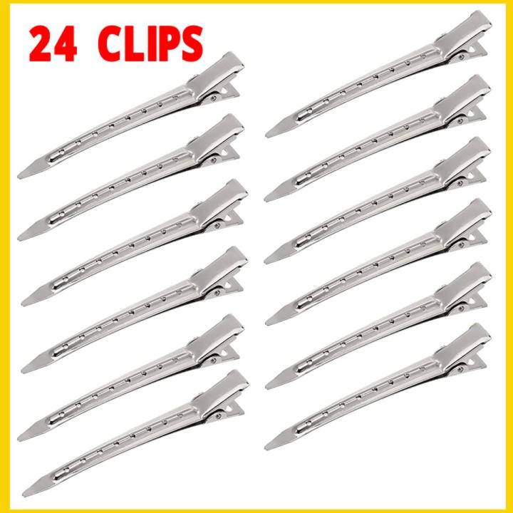 24 Hair Styling Clips, Salon Hair Clips 24pcs/Box Hair Styling Clips Hairdressing Salon Sectioning Hairpins for Salon Styling