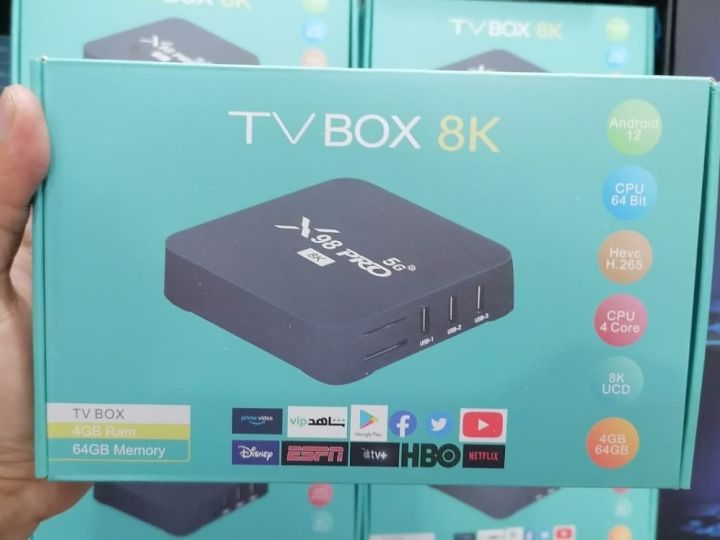 X-98 Pro TV BOX Android 12 8K HDR Ultra-HD Video 2.4G 5G WiFi For LCD LED TV