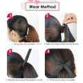 38CM Wig Ponytail Female Ponytail Natural Convenient Grasping Clip-on Curly Hair Ponytail Wig Ponytail Curly Hair Short Wig Extension(Dark brown). 
