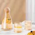 Water Set 7 pcs Classic Style Glass Set With Cork Lid Imported Quality Heat Resistant. 