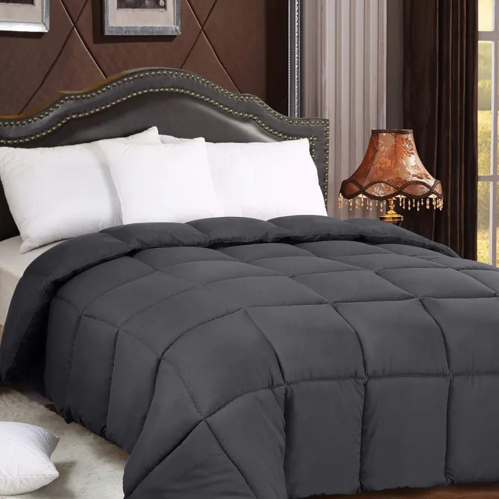Utopia%20-%20Comforter%20King%20Queen%20Twin%20White%20All%20Season%20Plush%20Siliconized%20Fiberfill%20Duvet%20Insert%20Box%20Stitched%20-%20Image%203