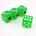 4Pc Tyre Nozzle Cap Dies Air Valve Cap Green. 