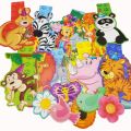 JUNGLE THEME CUTOUTS BANNER - PACK OF 20 HANGING CUTOUTS - JUNGLE THEME BIRTHDAY PARTY DECORATION. 