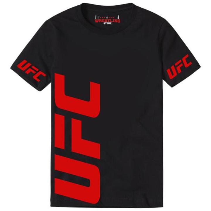 UFC Official Logo Side Bottom Customize Digital Print T Shirt