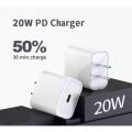 USB-C PD 20W Power Adapter Charger 2 Pin (Decent Mobile). 