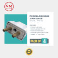 Pack Of 2, 4, 6 | 2 Pin Male Shoe Plug 16A Ceramic Base Premium Quality For Home, Office & Commercial Use. 