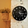 BEERIS Periodic Table of Elements Wall Art Chemical Symbols Wall Clock Educational ElementaL Display Classroom Clock Teacher's Gift Black. 