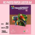Premium Rc Photo Paper Luster Size A4, 20 Sheets. 