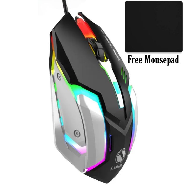 X3 Pro Professional RGB Wired 3 DPI Modes Competitive Gaming Mouse - Crispy Click Mice For Computer & Laptop