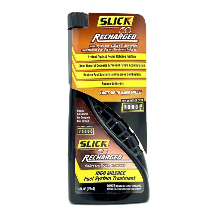 Slick50 / Slick 50 Re-charged High mileage Engine Treatment / Fuel System Treatment - 15 FL OZ (444 ml)