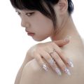 Metal art fairy cool ring jewelry adjustable nail set ancient. 
