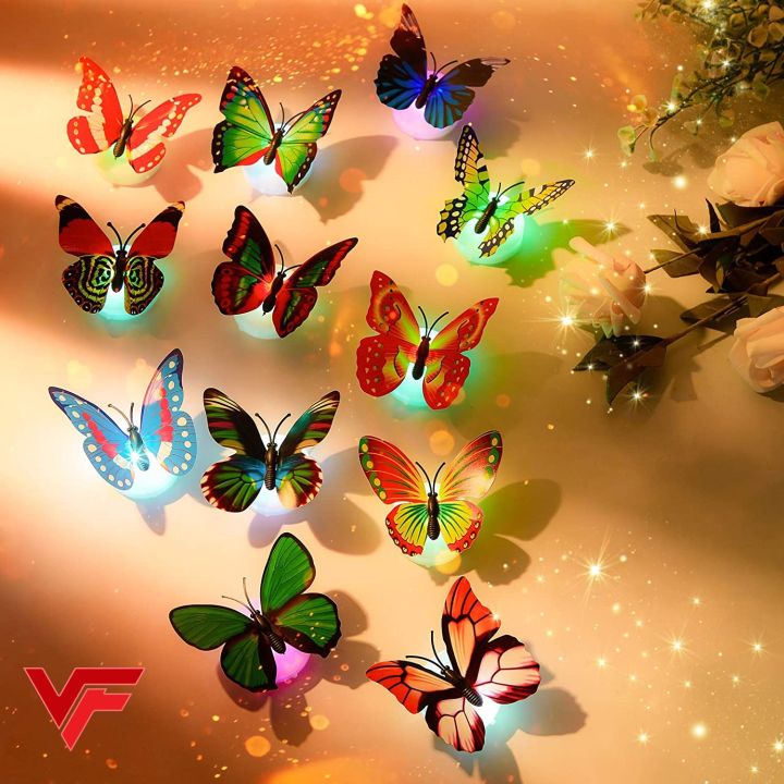 1 Pcs Color Changing Glow In The Dark Led Butterflies For Kids Room ...