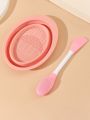 2 in 1 Face Mask Brush, Silicone 2In1 Facial Cleansing, mask brush silicone, mask brush facial, Silicone Double Head Mask Brush, Silicone Face Wash Brush, Mud Film Special Scraper Applicator, Facial Cleansing Brush, facial cleansing brush silicon. 