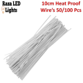 50 Pieces 10cm Heat Proof Wires Connecting Jumper Wire Extension Cable Circuit For Board Soldering DIY Projects For Using LED Light Repairing. 