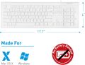 (Pack of 2) Macally 104 Key USB Wired Keyboard & Mouse Combo | Apple Shortcut Keys for Mac, iMac, MacBook & Windows PC | Ideal for Office, Home & Professional Use – White. 