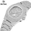 Pintime brand fashion business luxury, with diamond, quartz men's watch. 