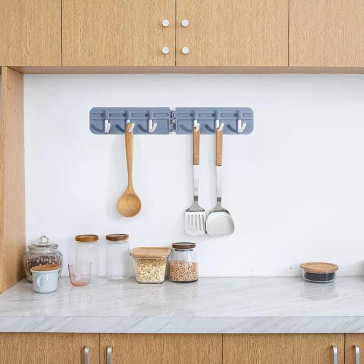 Wall Mounted Hooks Rack Plastic Wall Corner Folding Hook Hanger Rack ...