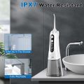 MiTdir® Y801 Oral Irrigator Water Flosser – 4 Jet Tips with 4 Cleaning Modes, IPX7 Waterproof, 300ML Removable Tank, Cordless Rechargeable, Perfect for Teeth Cleaning at Home and on the Go (White). 