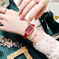 Enacolor New Leather Fashion Green Watch Quartz Watch Women Girl Accessories. 