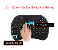 RGB Mini Wireless Keyboard  2.4GHz Air Touchpad Mouse, Compatible With Android TV Box, Smart TV, PC Black. 