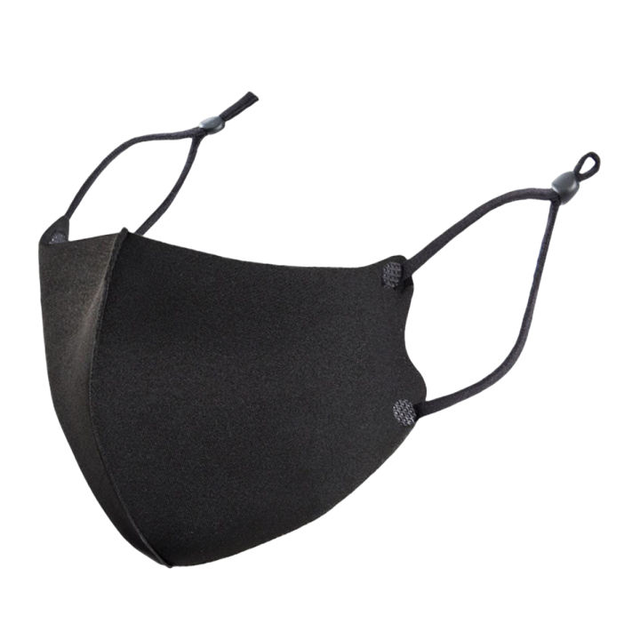 Black Adjustable Face Mask Washable Reusable Cotton 3D Face Mask For Adults
