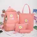 Fashion Bag for girls 4 piece laptop bag pack for girls college university girls bag laptop bagpack. 