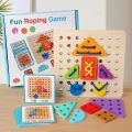 Wooden Lacing Toy for Kids | Shape Matching Board with Rope Threading | Montessori Educational Activity | Develops Hand-Eye Coordination. 