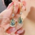Lymphatic Slimming Magnetic Weight Loss Earrings for Women Sparkly Rhinestone Dangle Quartz Stone Lymphatic Drain Earrings. 
