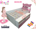 Hello Kitty girls single bed, kids bed, customized color and customized size.. 