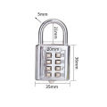 8 Digit Push Button Lock - Digit Password Combination Padlock for Suitcase School locker Luggage Travel bag ressetable Code Anti-Theft number Locks - NOT RESETTABLE Password Lock - Keyless Padlock. 