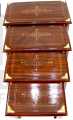 Chinyoti Solid Sheesham Wood Table Set of 4(Coffee table Serving table , Furniture Wooden). 